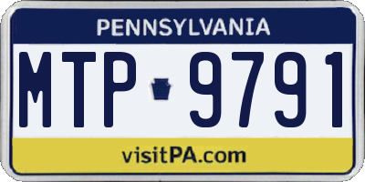 PA license plate MTP9791