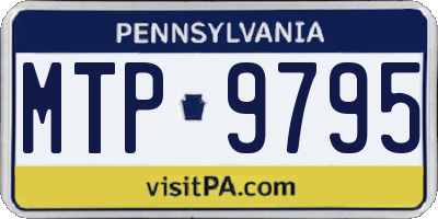 PA license plate MTP9795