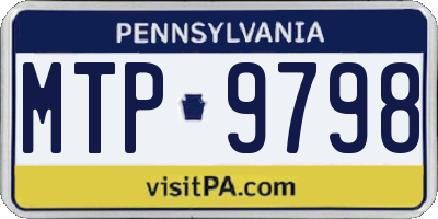 PA license plate MTP9798