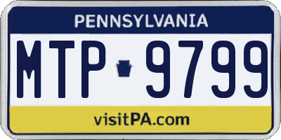 PA license plate MTP9799