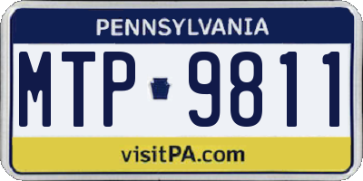 PA license plate MTP9811