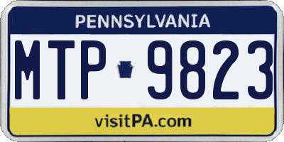 PA license plate MTP9823
