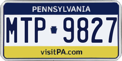 PA license plate MTP9827