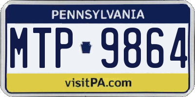 PA license plate MTP9864