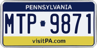 PA license plate MTP9871