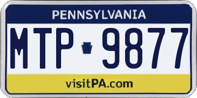PA license plate MTP9877