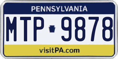 PA license plate MTP9878