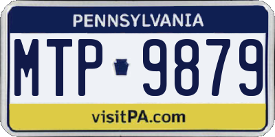 PA license plate MTP9879