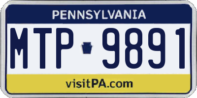 PA license plate MTP9891
