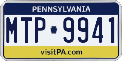 PA license plate MTP9941