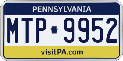 PA license plate MTP9952