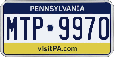 PA license plate MTP9970