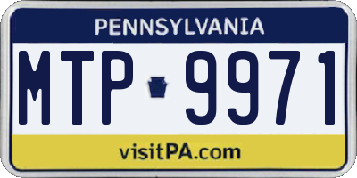 PA license plate MTP9971