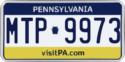 PA license plate MTP9973