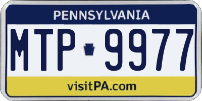 PA license plate MTP9977