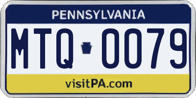 PA license plate MTQ0079