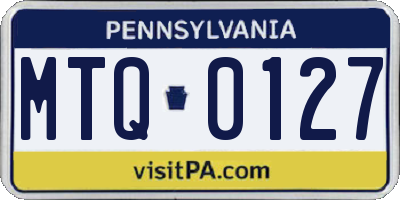PA license plate MTQ0127