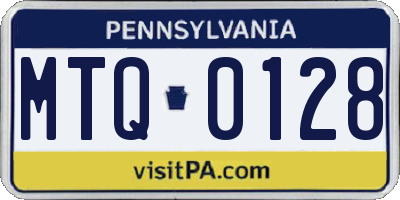 PA license plate MTQ0128