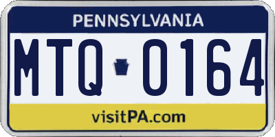 PA license plate MTQ0164