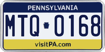 PA license plate MTQ0168