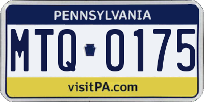 PA license plate MTQ0175
