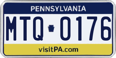 PA license plate MTQ0176