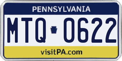 PA license plate MTQ0622