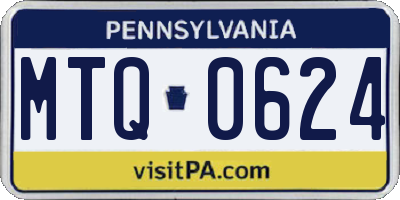 PA license plate MTQ0624