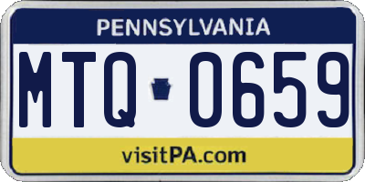 PA license plate MTQ0659