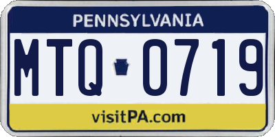 PA license plate MTQ0719