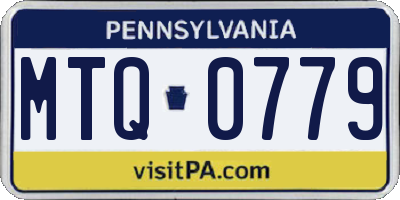 PA license plate MTQ0779