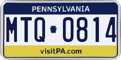 PA license plate MTQ0814