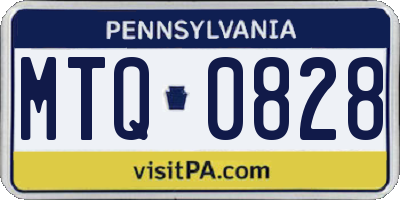 PA license plate MTQ0828