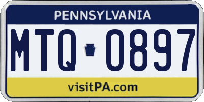 PA license plate MTQ0897