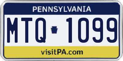PA license plate MTQ1099