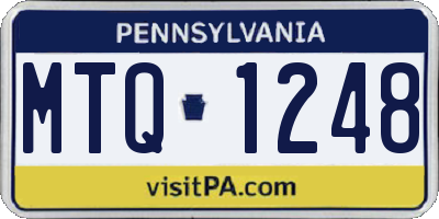 PA license plate MTQ1248
