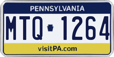 PA license plate MTQ1264