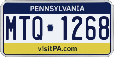 PA license plate MTQ1268