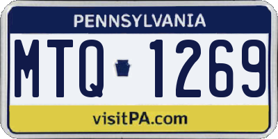 PA license plate MTQ1269