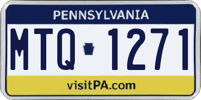 PA license plate MTQ1271