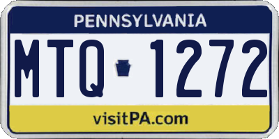 PA license plate MTQ1272