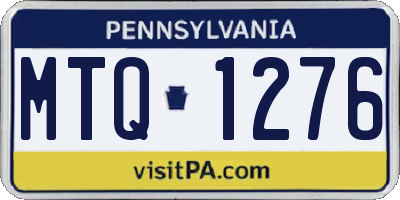 PA license plate MTQ1276
