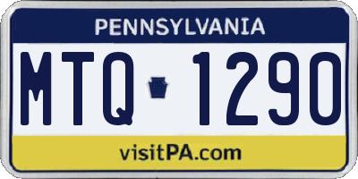 PA license plate MTQ1290