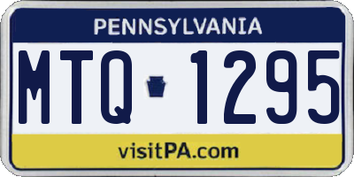 PA license plate MTQ1295