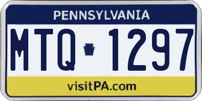 PA license plate MTQ1297