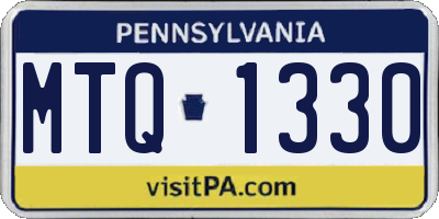 PA license plate MTQ1330