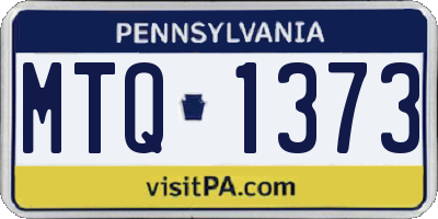 PA license plate MTQ1373