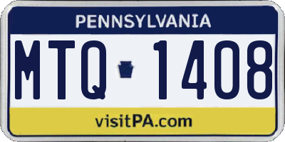 PA license plate MTQ1408