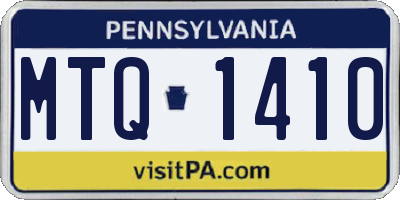 PA license plate MTQ1410