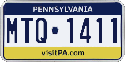 PA license plate MTQ1411